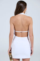 THANK YOU NEXT MINI DRESS IN WHITE