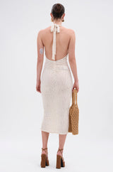 ALWAYS BEST DRESSED MIDI DRESS IN IVORY