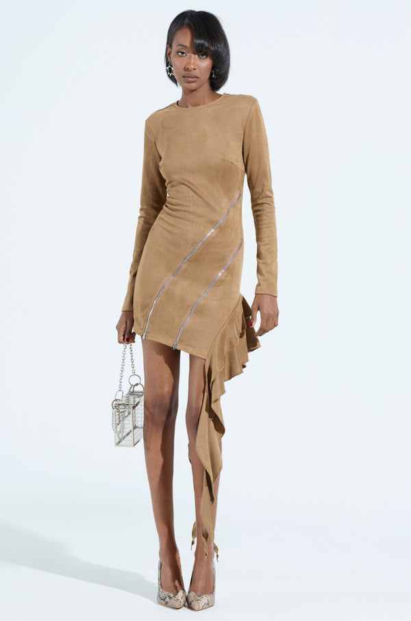 TOUCH ME SUEDE DRESS