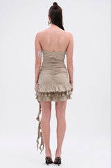 COME MY WAY RUFFLE MINI DRESS