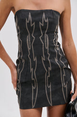 REAL LIFE BOOGIE PU MINI DRESS