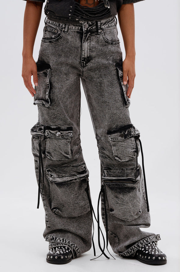COOL GIRL DENIM CARGO PANT