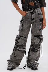 COOL GIRL DENIM CARGO PANT