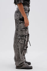 COOL GIRL DENIM CARGO PANT
