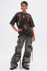 COOL GIRL DENIM CARGO PANT