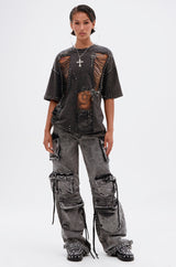 COOL GIRL DENIM CARGO PANT