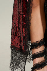 ONLY ONE SEQUIN LACE MAXI DRESS