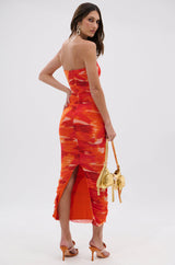 LOTS OF LOVE OMBRE MIDI DRESS