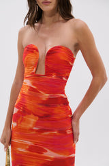 LOTS OF LOVE OMBRE MIDI DRESS