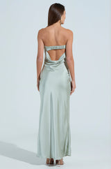 THE ONE THAT GOT AWAY SATIN MIDI DRESS