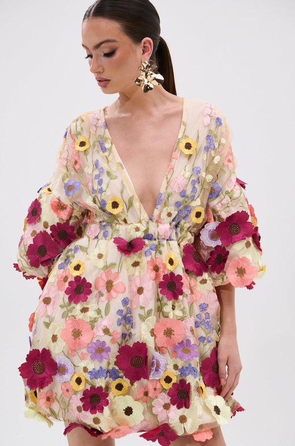 FLORAL BABY MINI DRESS