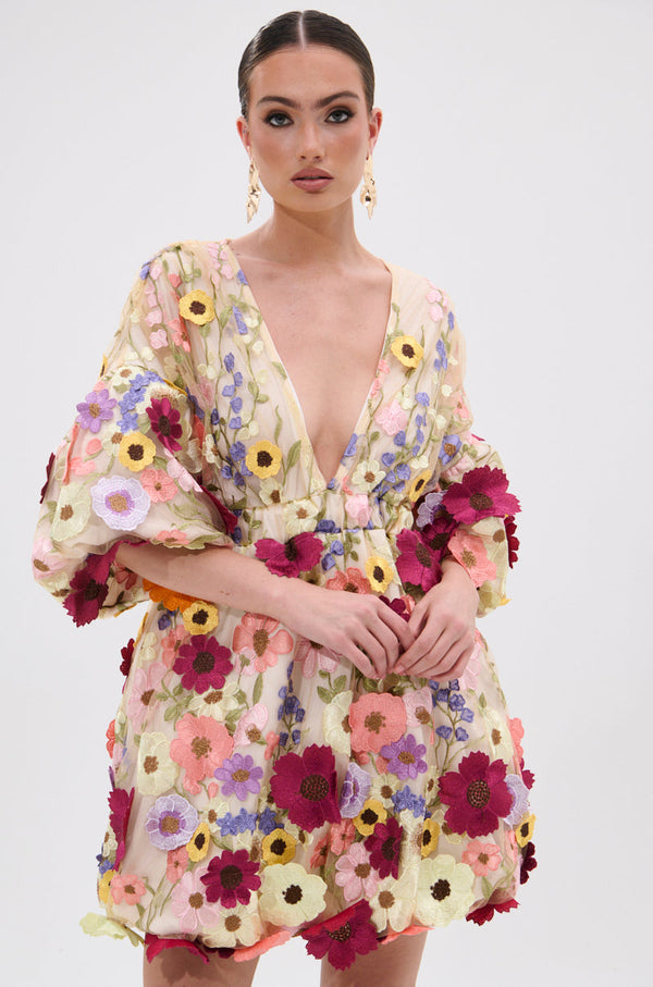 FLORAL BABY MINI DRESS