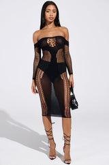 STAY IN YOUR LANE SEAMLESS MIDI DRESS
