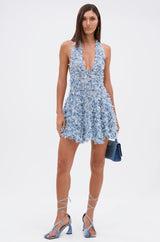 ROMY FRINGE MESH MINI DRESS