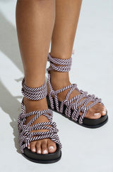 AKIRA EINER PURPLE ROPE SANDAL