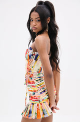 FLOUNCE CORSET MINI DRESS