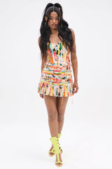 FLOUNCE CORSET MINI DRESS