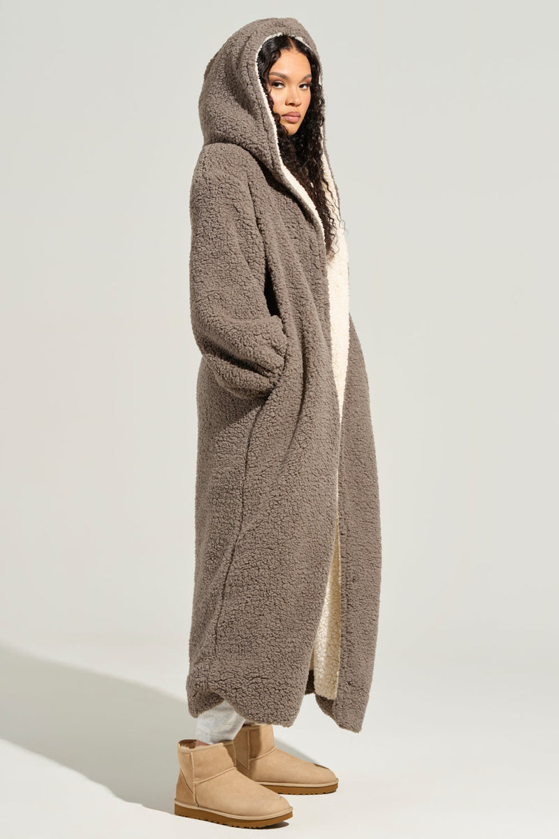 BEAR HUG REVERSIBLE FLEECE TRENCH