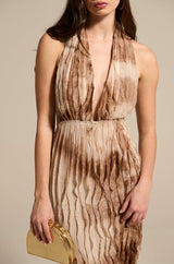 LOOK BUT DON'T TOUCH PRINTED MAXI DRESS