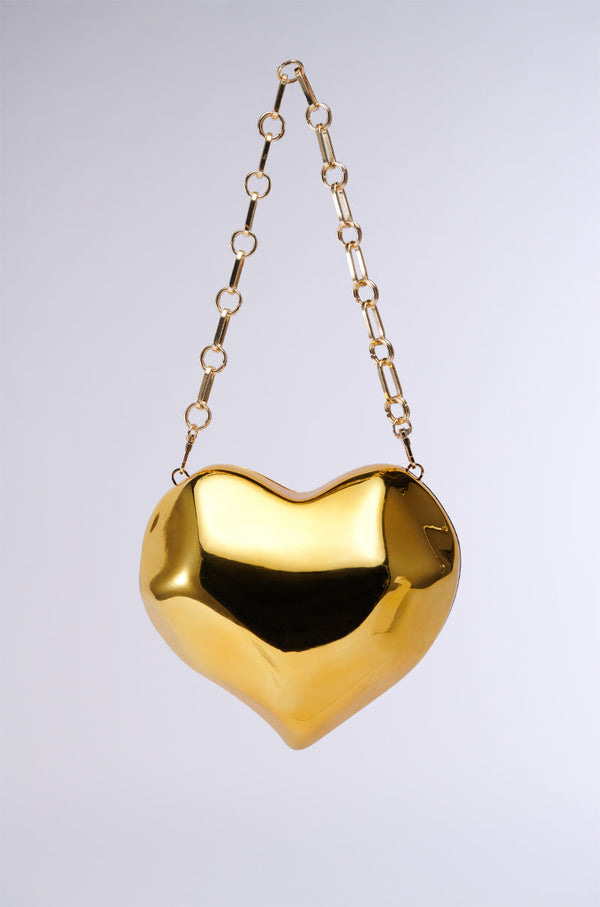 HEART TOO BIG CHROME CLUTCH