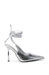 AZALEA WANG FREEMAN SILVER DISCOBALL WRAP UP PUMP