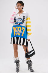 HERE FOR THE DRINKS PRINTED TSHIRT DRESS