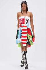 STAND OUT GRAPHIC MINI DRESS