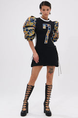 VIBIN ON THE SIDELINES JERSEY MINI DRESS
