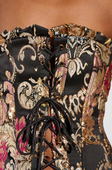 QUEENDOM BROCADE CORSET TOP