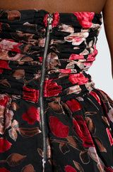 TIMELESS BEAUTY VELVET BURNOUT MINI DRESS