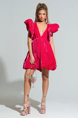 BELLE OF THE BALL VELVET MINI DRESS