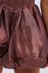 ADORE YOU WOVEN MINI DRESS IN MOCHA