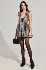 JUST A GIRL TWEED MINI DRESS