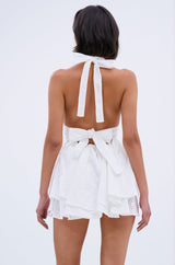 SUMMER'S AROUND THE CORNER EYELET MINI DRESS