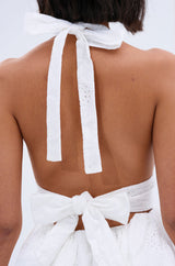 SUMMER'S AROUND THE CORNER EYELET MINI DRESS