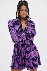 WOMAN OF THE HOUR PRINTED MINI DRESS