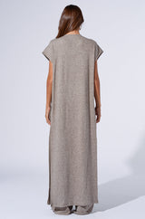 VIBE OUT LONG KNIT SWEATER IN GREY