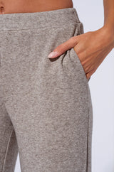 VIBE OUT FLARE LEG KNIT PANT IN GREY