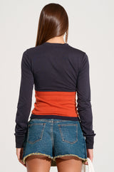 UP CLOSE AND PERSONAL LONG SLEEVE TOP