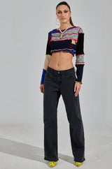 REAL ONE PATCHWORK SWEATER