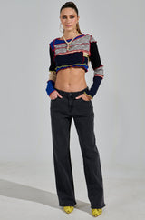 REAL ONE PATCHWORK SWEATER