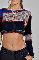 REAL ONE PATCHWORK SWEATER