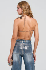 I'M THE STAR CUT OUT EMBELLISHED TOP