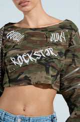 ROCKSTAR CAMO TOP