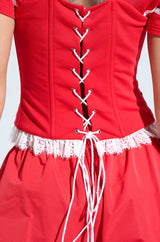 TIME TO PLAY FRONT ZIP CORSET