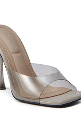 AZALEA WANG GUILA GREY PVC SLIP ON SANDAL