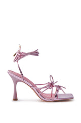 AKIRA GUNRAY PINK BOW CHUNKY STILETTO SANDAL