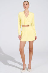 LEMONY EMILY CROPPED SWEATER VEST IN YELLOW