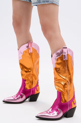 AZALEA WANG SPICE IT UP CHUNKY BOOT IN MULTI