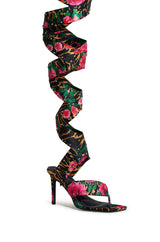 AZALEA WANG HOWLITE TIGER STUDDED STRAPPED SANDAL